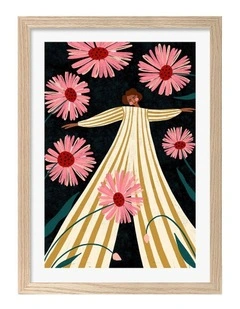 Australian Made Rise Up Art Print Natural Frame