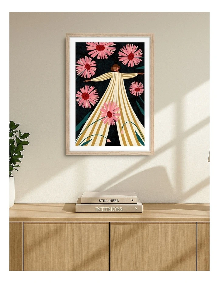 Australian Made Rise Up Art Print Natural Frame image 2