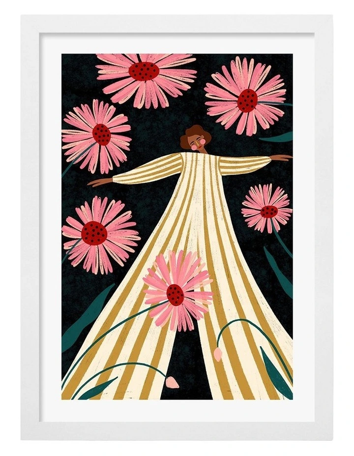 Australian Made Rise Up Art Print in White Frame image 1