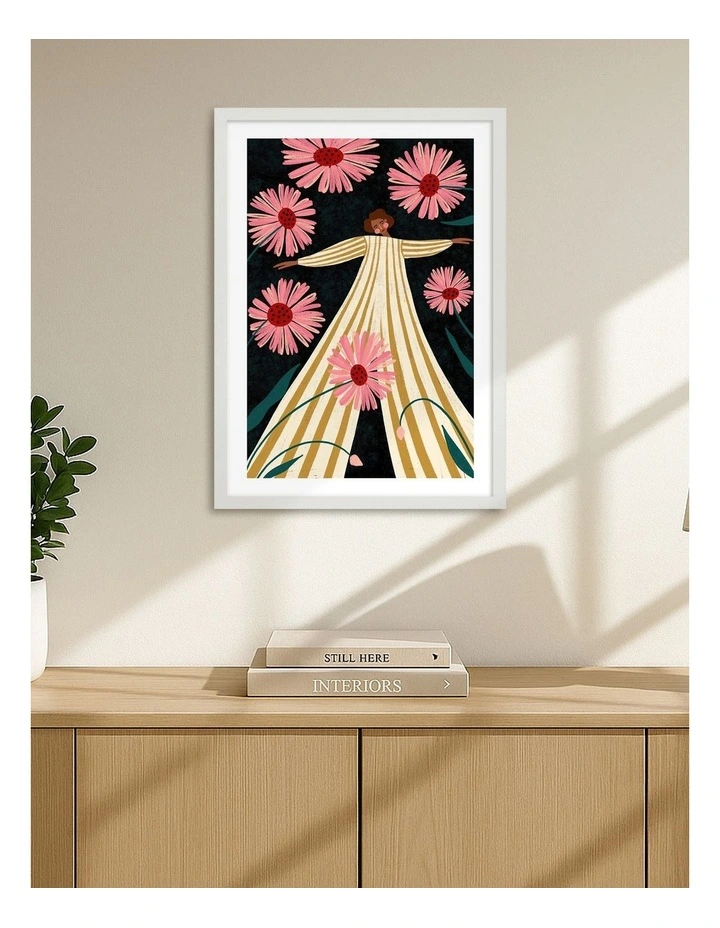 Australian Made Rise Up Art Print in White Frame image 2