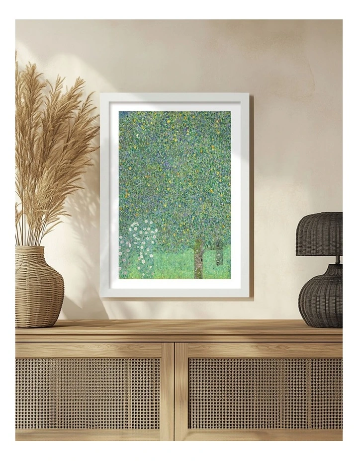 Australian Made Rosebushes Art Print in White Frame image 2