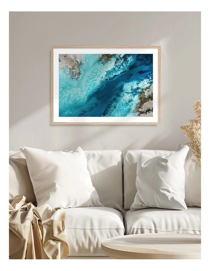 Australian Made Salt Water Passage Art Print Natural Frame image 2