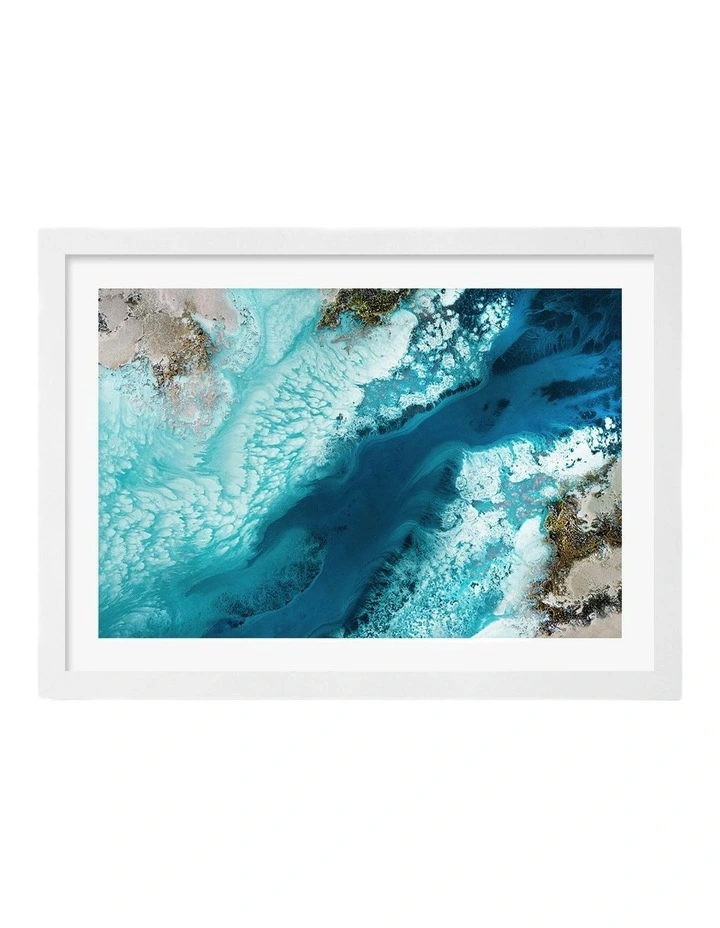 Australian Made Salt Water Passage Art Print White Frame image 1