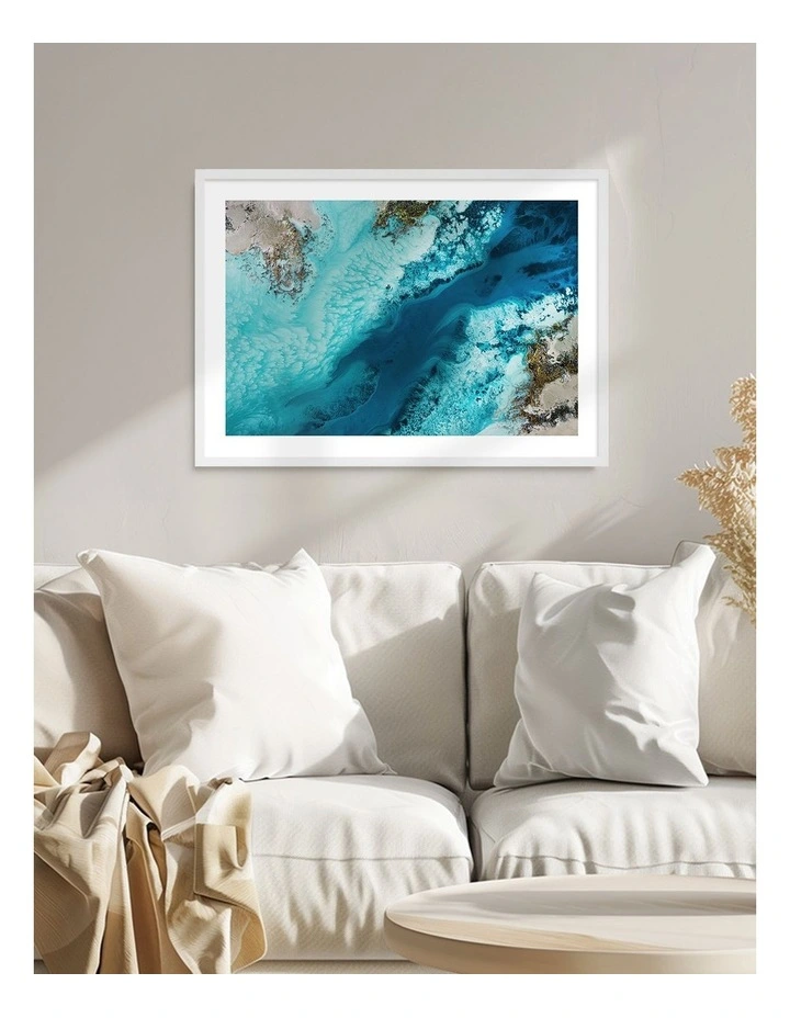 Australian Made Salt Water Passage Art Print White Frame image 2
