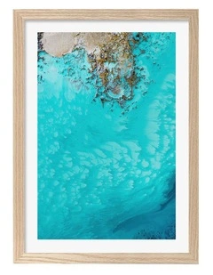 Australian Made Salt Water Passage 1 Art Print Natural Frame
