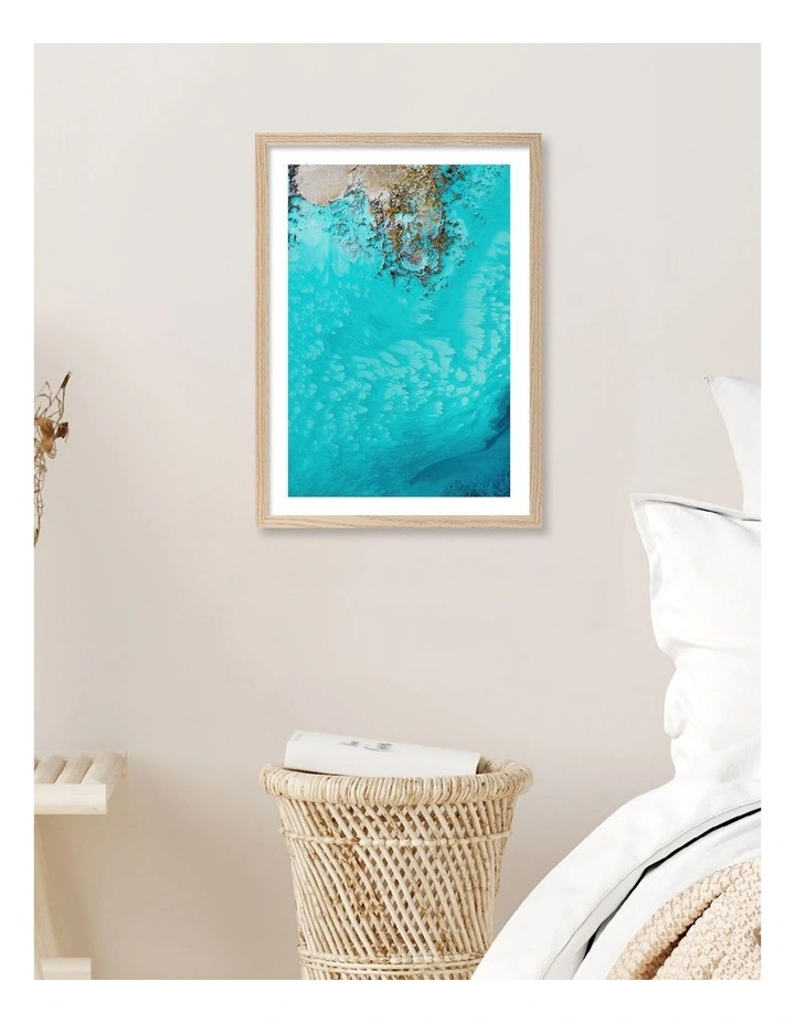 Australian Made Salt Water Passage 1 Art Print Natural Frame image 2