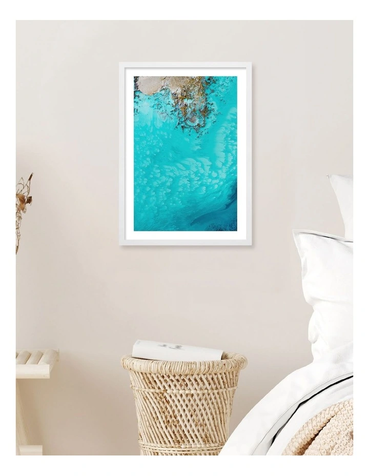 Australian Made Salt Water Passage 1 Art Print White Frame image 2