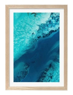 Australian Made Salt Water Passage 2 Art Print Natural Frame