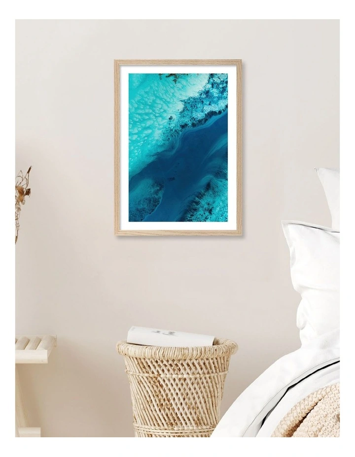 Australian Made Salt Water Passage 2 Art Print Natural Frame image 2