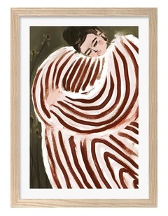 Australian Made Sleeping Princess Art Print Natural Frame