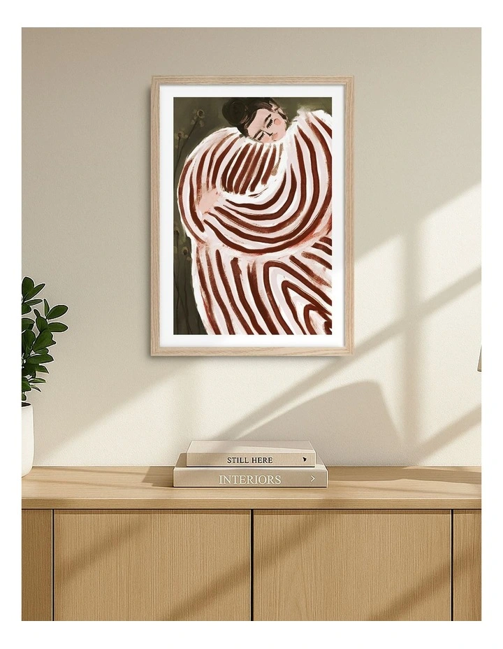 Australian Made Sleeping Princess Art Print Natural Frame image 2