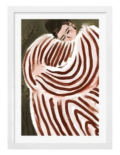 Australian Made Sleeping Princess Art Print White Frame