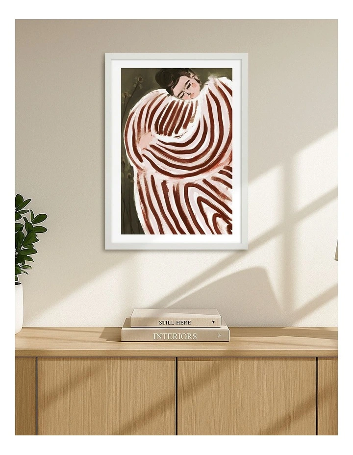 Australian Made Sleeping Princess Art Print White Frame image 2