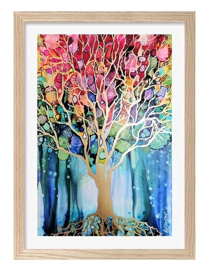 Australian Made Still Standing Art Print Natural Frame image 1