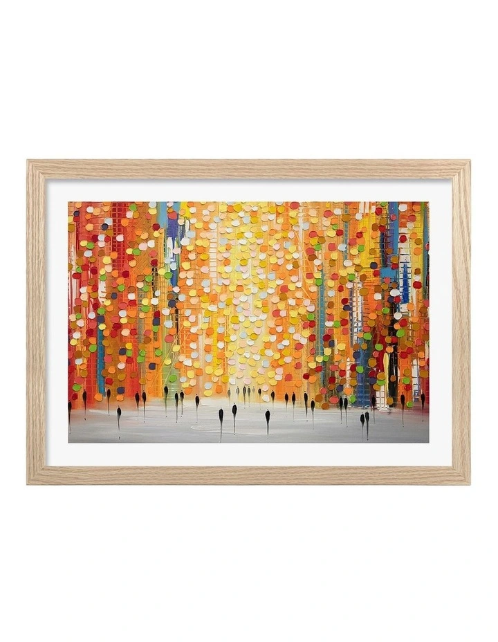 Australian Made Sundown Splendor Art Print Natural Frame image 1