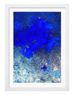 Australian Made Sunlit Reef 1 Art Print White Frame