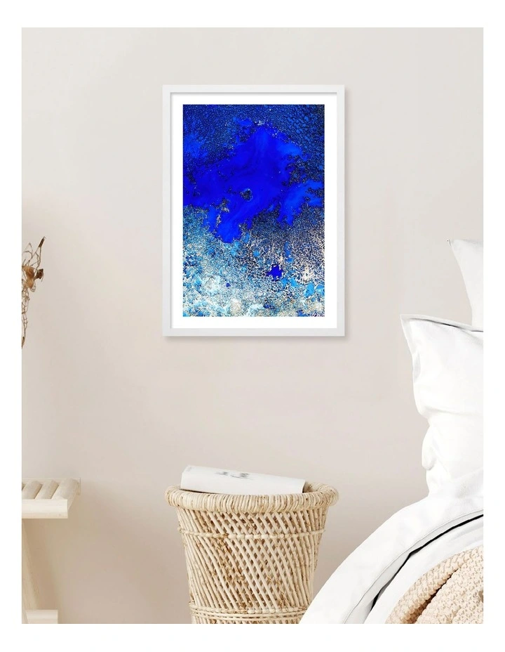 Australian Made Sunlit Reef 1 Art Print White Frame image 2