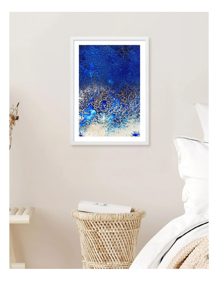 Australian Made Sunlit Reef 2 Art Print Natural Frame image 2