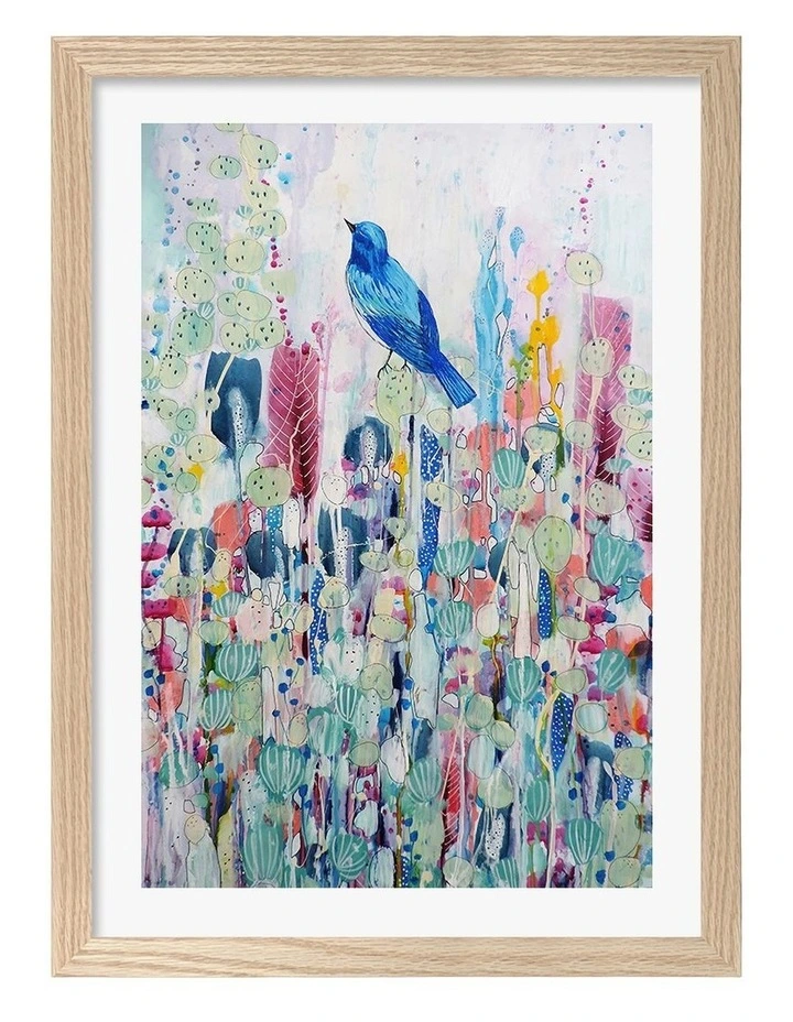 Australian Made Suspended Time Art Print Natural Frame image 1