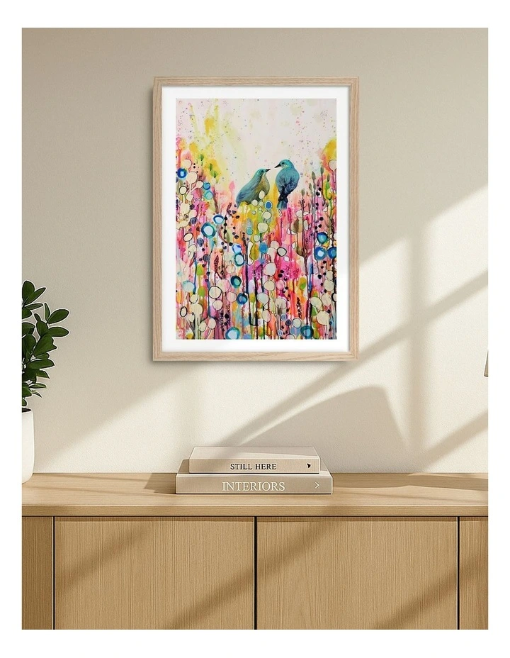 Australian Made Tell Me Art Print Natural Frame image 2