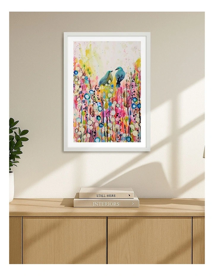 Australian Made Tell Me Art Print White Frame image 2