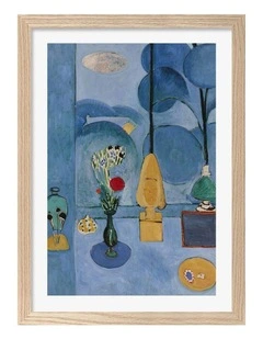 Australian Made The Blue Window Art Print Natural Frame