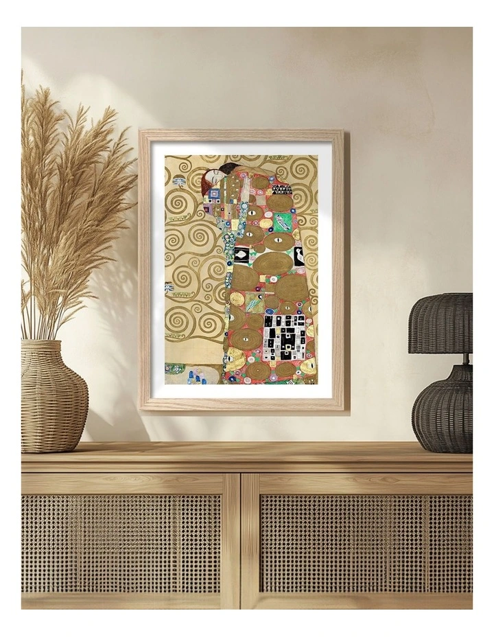 Australian Made The Hug Art Print Natural Frame image 2