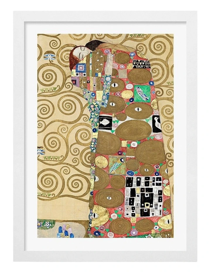 Australian Made The Hug Art Print White Frame image 1