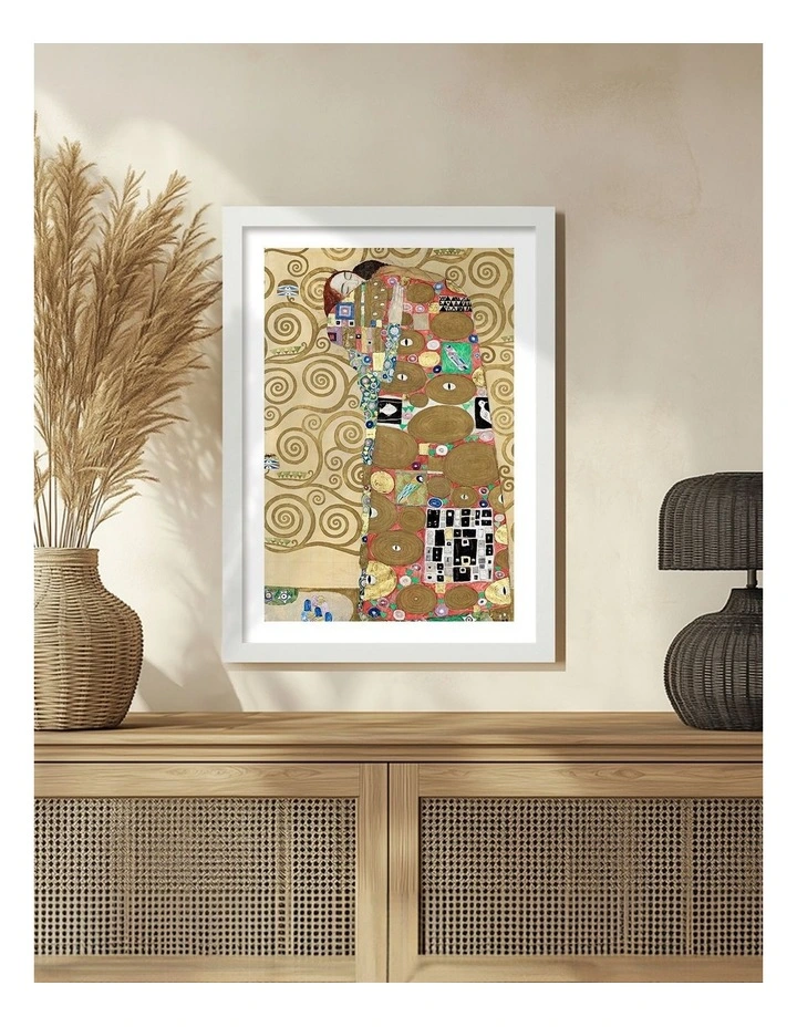 Australian Made The Hug Art Print White Frame image 2