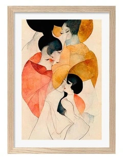 Australian Made Whispering Elegance Art Print Natural Frame