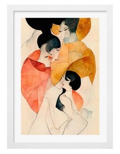 Australian Made Whispering Elegance Art Print White Frame