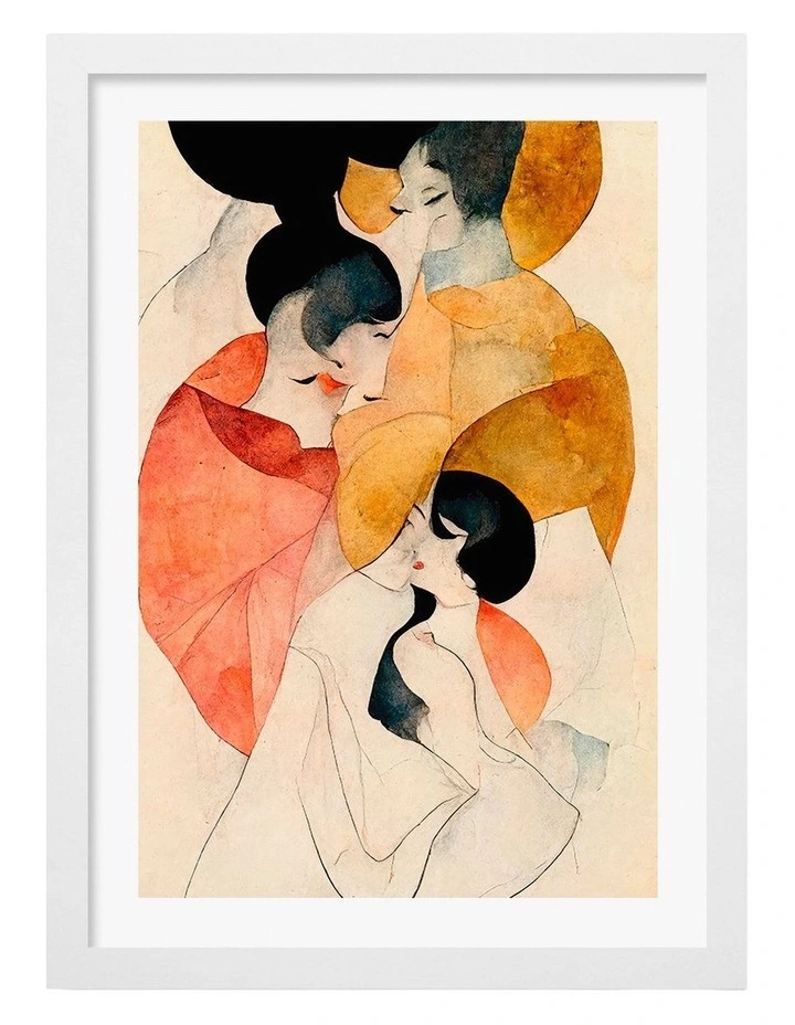 Australian Made Whispering Elegance Art Print White Frame image 1