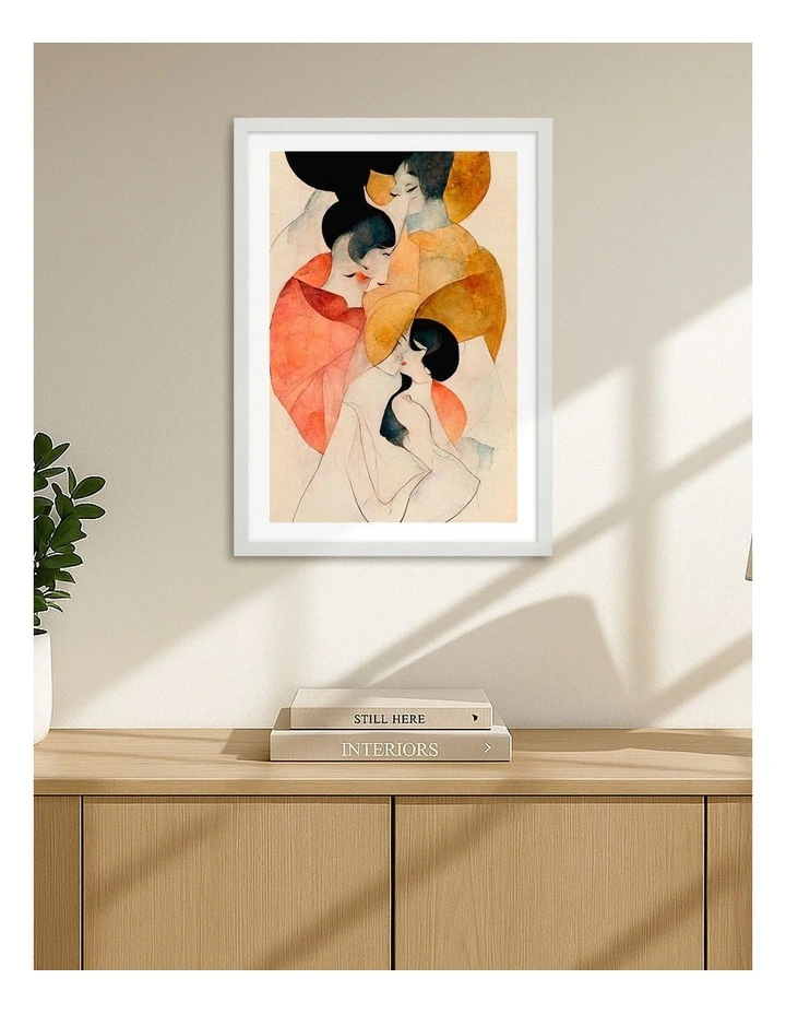 Australian Made Whispering Elegance Art Print White Frame image 2