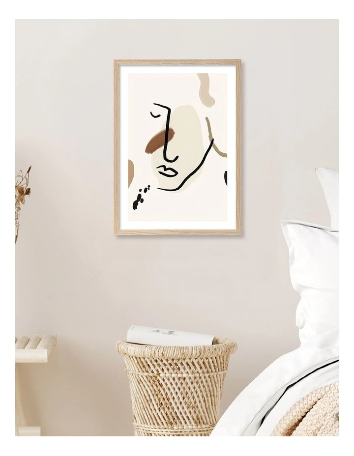 Australian Made Whispers In Lines Art Print Natural Frame image 2