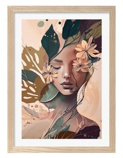 Australian Made Wildflower Art Print Natural Frame