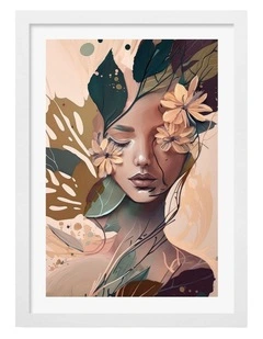 Australian Made Wildflower Art Print White Frame