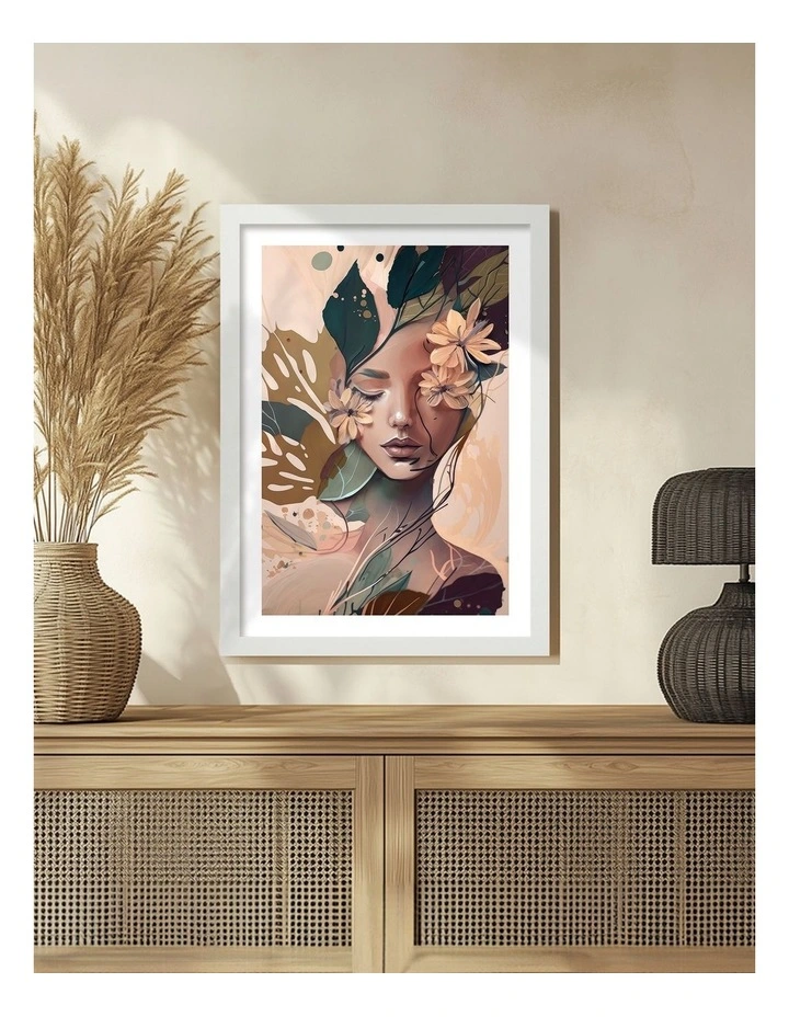 Australian Made Wildflower Art Print White Frame image 2