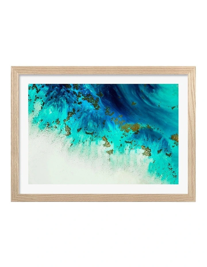 Australian Made Above the Shallows Art Print Natural Frame image 1