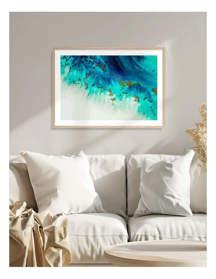 Australian Made Above the Shallows Art Print Natural Frame image 2