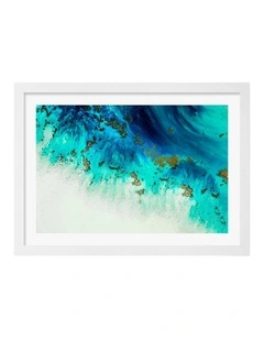 Australian Made Above the Shallows Art Print White Frame