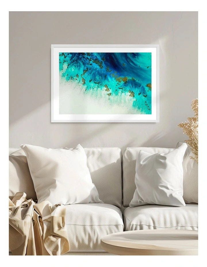 Australian Made Above the Shallows Art Print White Frame image 2