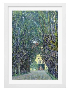 Australian Made Avenue in the Park (Klimt) Art Print White Frame