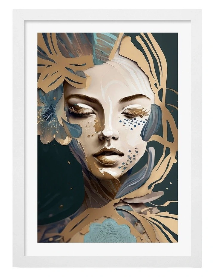 Australian Made Azura Art Print White Frame image 1