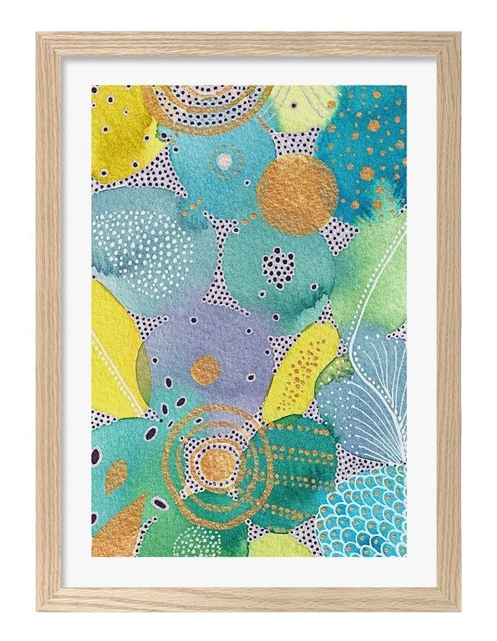 Australian Made Bali Art Print Natural Frame image 1