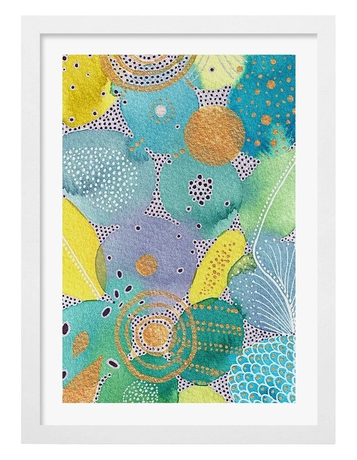 Australian Made Bali Art Print White Frame image 1