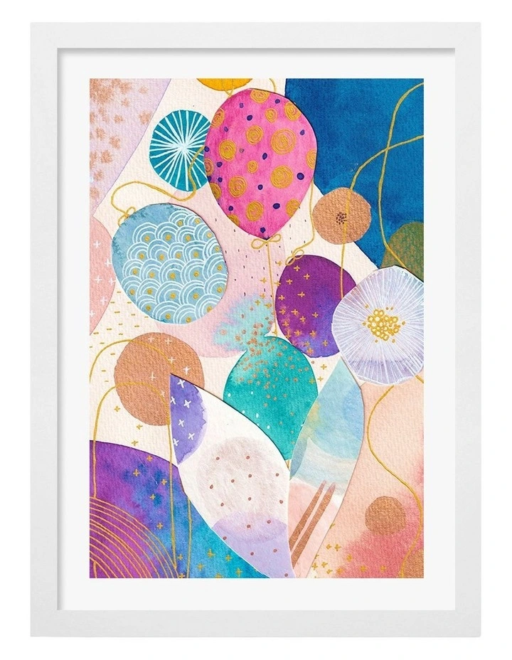 Australian Made Balloons for Nino Art Print White Frame image 1
