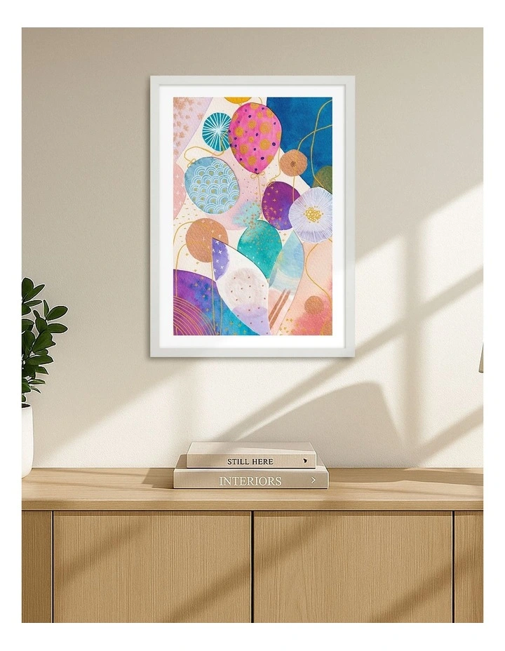 Australian Made Balloons for Nino Art Print White Frame image 2