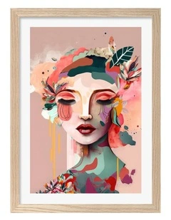 Australian Made Bettina Art Print Natural Frame