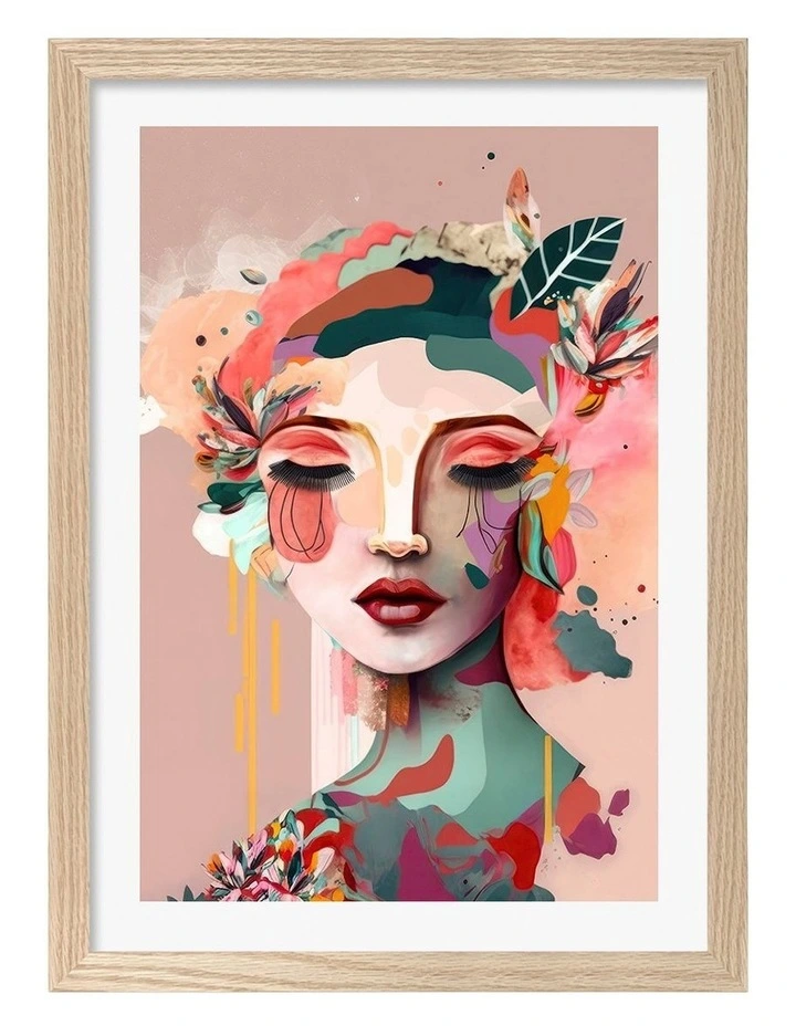 Australian Made Bettina Art Print Natural Frame image 1
