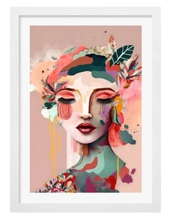 Australian Made Bettina Art Print White Frame